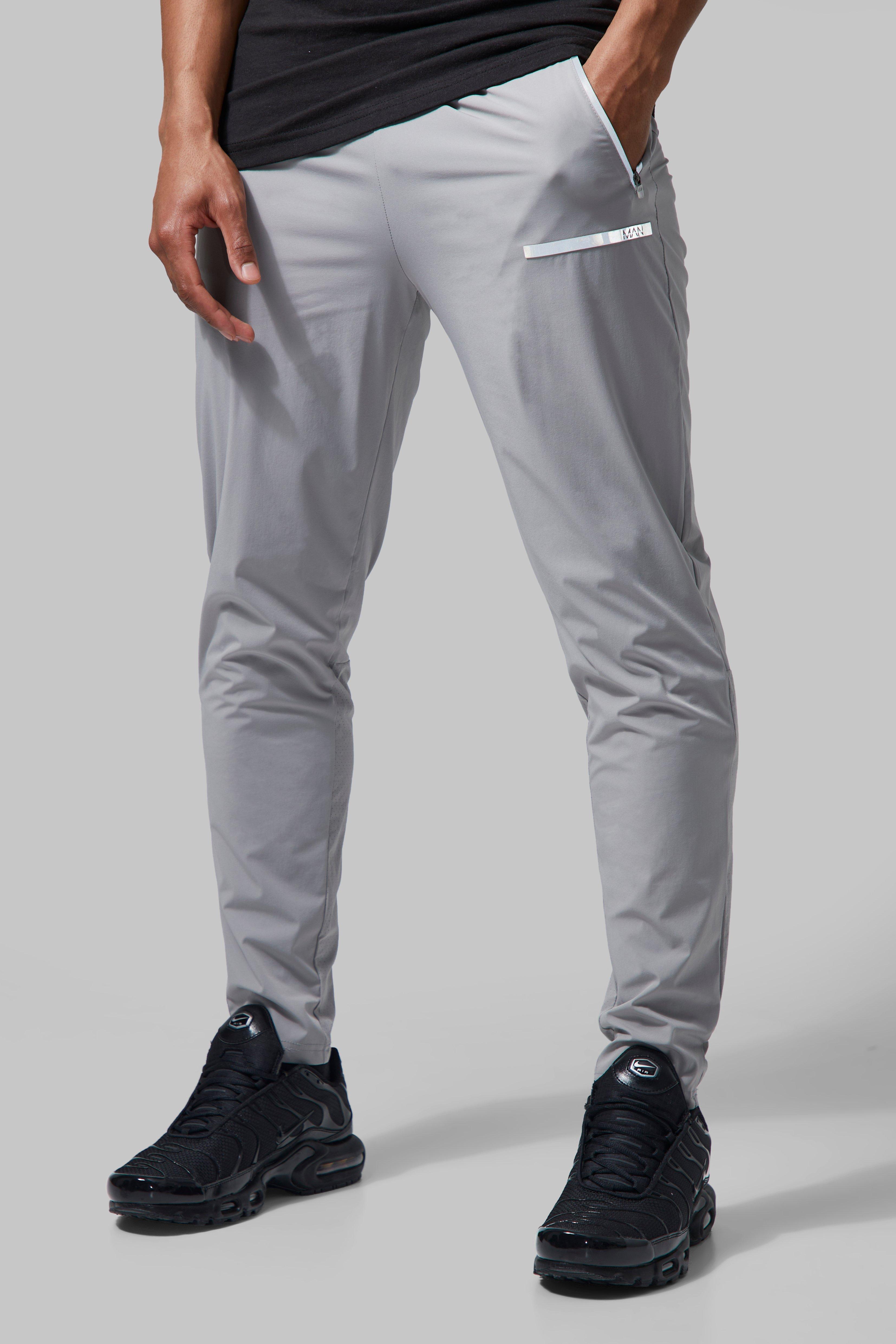 Mens Grey Man Active Lightweight Tech Joggers, Grey